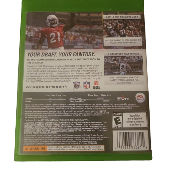 Madden NFL 16 Xbox One Game - Picture 4 of 4